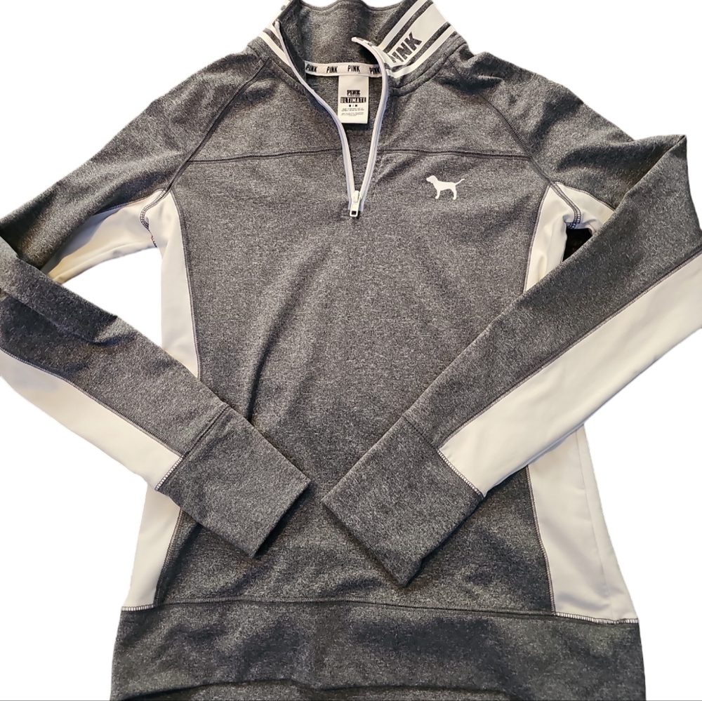 Womens VS PINK Quater Zip Pullover